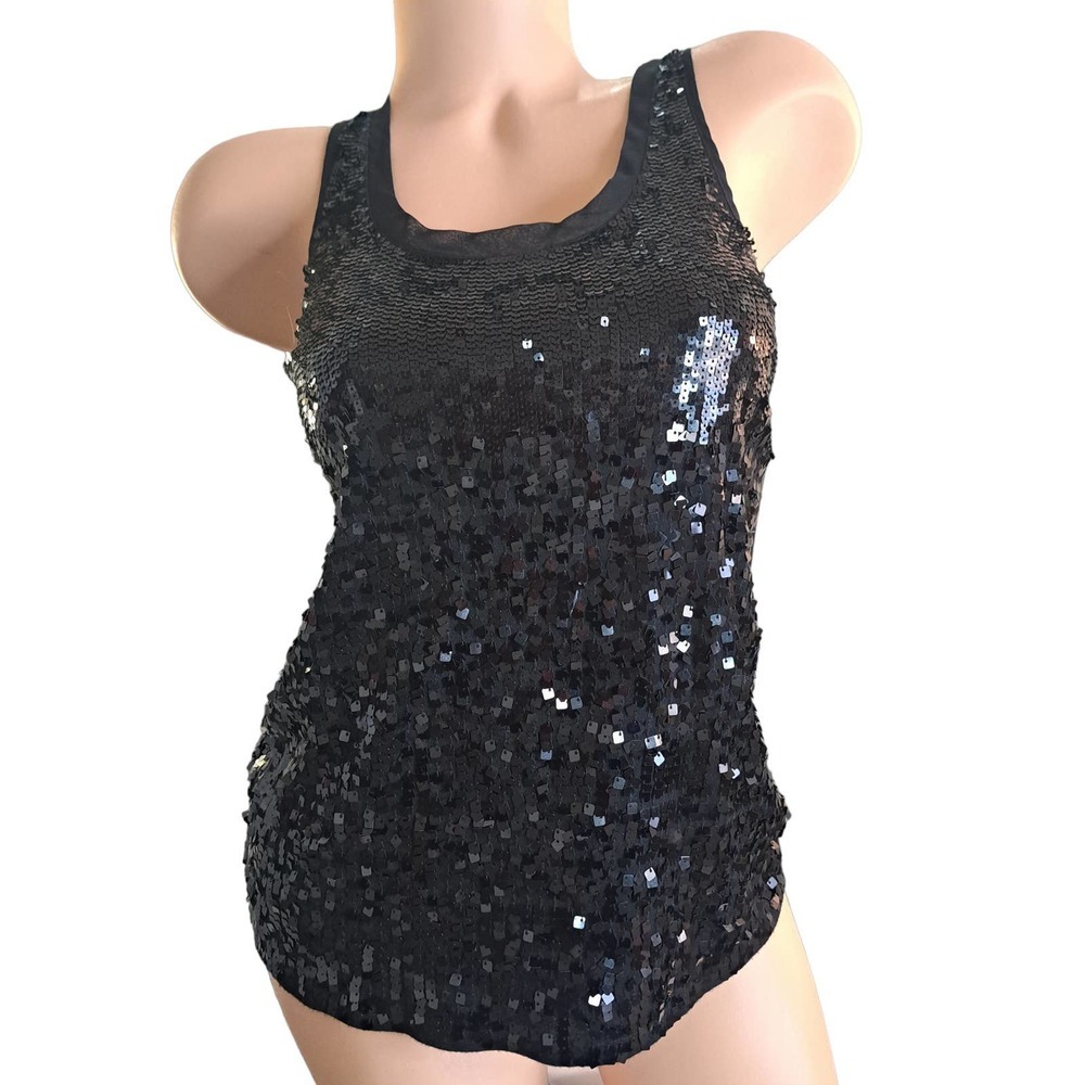 EXPRESS TANK TOP BLACK SPARKLING